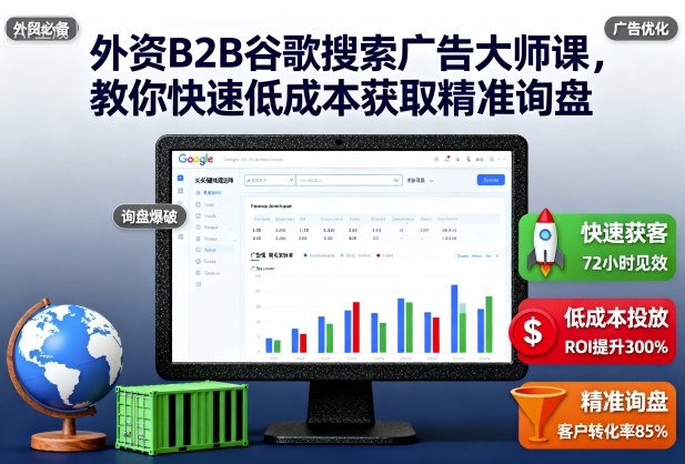 外資B2B谷歌搜索廣告大師課，教你快速低成本獲取精準詢盤