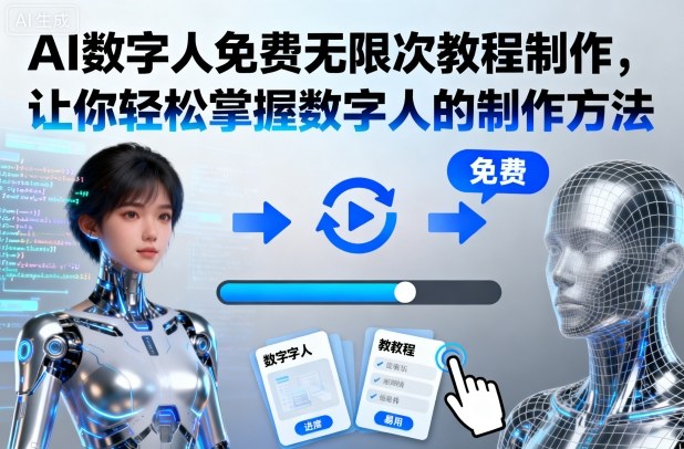 AI數字人免費無限次教程制作,讓你輕松掌握數字人的制作方法