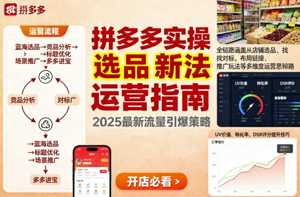 王校長9月12拼多多實操新玩法,全鏈路涵蓋從店鋪選品、找對標,布局鏈接,推廣玩法等多維度運營思路(更新)