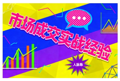 市場成交實戰經驗，從認知覺醒到實操落地，快速掌握市場開拓與成交核心能力