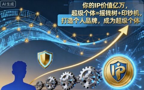 你的IP價(jià)值億萬(wàn)，超級(jí)個(gè)體=搖錢(qián)樹(shù)+印鈔機(jī)，打造個(gè)人品牌，成為超級(jí)個(gè)體