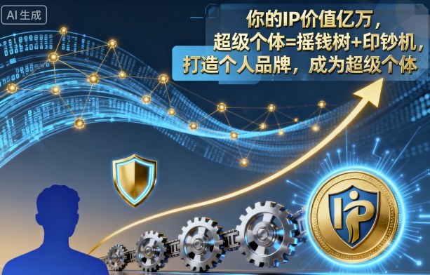 你的IP價值億萬，超級個體=搖錢樹+印鈔機，打造個人品牌，成為超級個體