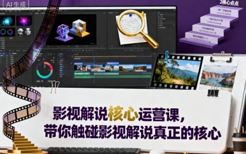 影視解說核心運(yùn)營課，帶你觸碰影視解說真正的核心