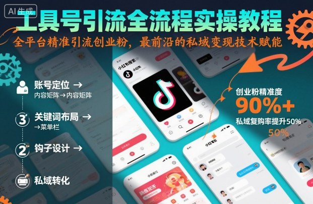 工具號(hào)引流全流程保姆級(jí)實(shí)操教程，全平臺(tái)精準(zhǔn)引流創(chuàng)業(yè)粉，最前沿的私域變現(xiàn)技術(shù)賦能