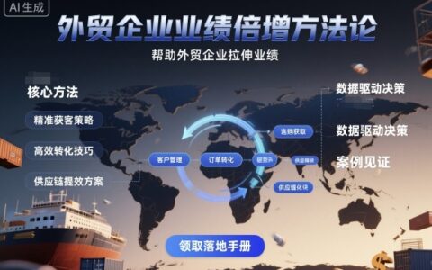 外貿企業業績倍增方法論，幫助外貿企業拉伸業績