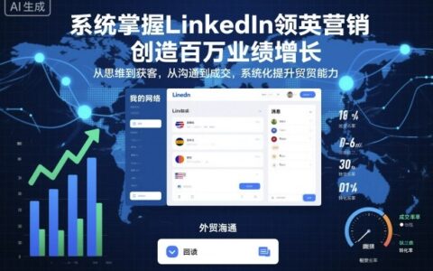 系統掌握LinkedIn領英營銷，創造百萬業績增長，從思維到獲客，從溝通到成交，系統化提升外貿能力