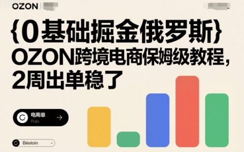 0基礎(chǔ)掘金俄羅斯，OZON跨境電商保姆級教程，2周出單穩(wěn)了