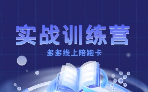 多多實戰訓練營，從0到1打造一個真正賺錢的店鋪