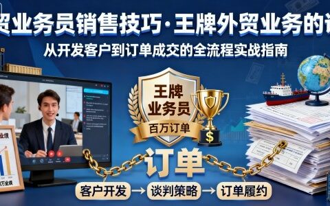外貿業務員銷售技巧，王牌外貿業務的訓練
