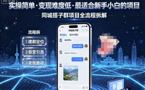 實(shí)操簡(jiǎn)單，變現(xiàn)難度低，最適合新手小白做的項(xiàng)目，每天輕松收入3張，同城搭子群項(xiàng)目全流程拆解