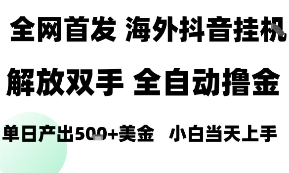 海外抖音無人直播，單日產出1.5k+，長期穩定，新手可玩，無腦操作【揭秘】