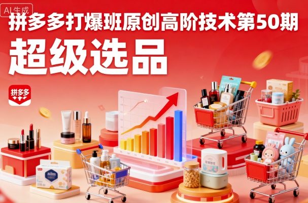 拼多多打爆班原創高階技術第50期，超級選品