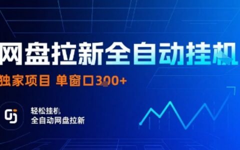 網盤拉新全自動掛G，獨家項目，全自動運行完成拉新做任務，單窗口3張+【揭秘】