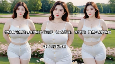 微胖女孩舞蹈AI視頻制作提示詞（含繪圖詞、視頻詞） 跳舞+視頻教程