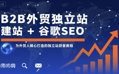 B2B外貿獨立站建站+谷歌SEO，為外貿人精心打造的獨立站獲客教程