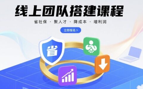 線上團隊搭建課程，省社保，聚人才，降成本，增利潤，團隊管理必看