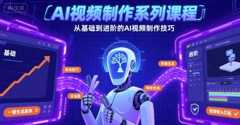 AI視頻制作系列課程，從基礎到進階的AI視頻制作技巧全涵蓋