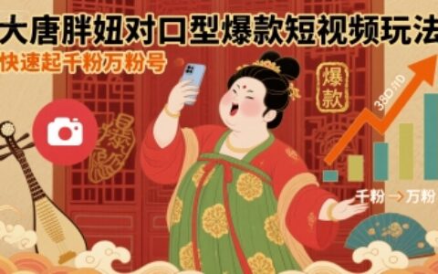 大唐胖妞對口型爆款短視頻玩法，快速起千粉萬粉號