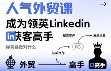 人氣外貿課-成為領英Linkedin獲客高手，你需要做對什么