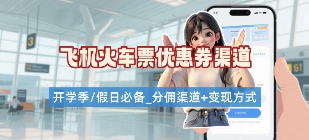 學生黨必看！機票火車票優惠券申請渠道 + 項目打法，開學季節日速存