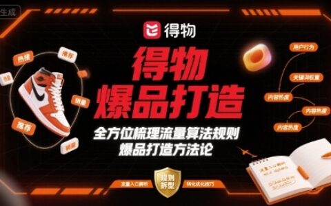 得物爆品打造，全方位梳理得物流量算法規則爆品打造規則