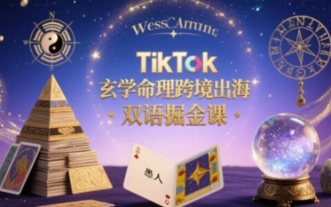 TikTok玄學命理跨境出海雙語掘金課，手把手教你用命理知識精準直擊海外用戶痛點