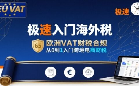 極速入門海外稅，歐洲VAT財稅合規，從0到1入門跨境電商財稅