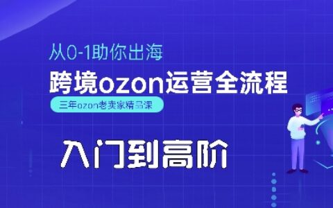OZON入門到高階全流程，從0-1助你出海，跨境ozon運營全流程