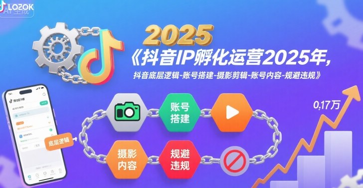 抖音IP孵化運營2025年，抖音底層邏輯-賬號搭建-攝影剪輯-賬號內容-規(guī)避違規(guī)