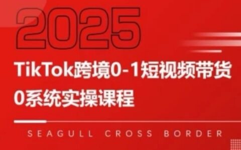 TikTok跨境0-1短視頻帶貨，系統拆解TikTok跨境帶貨全鏈路，實現跨境可持續盈利