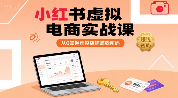 小紅書虛擬電商實戰課,從0掌握虛擬店鋪賺錢密碼(更新)