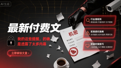 最新付費文:我的這些提醒,的確是透露了太多內(nèi)幕