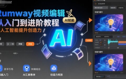 Runway視頻編輯從入門到進(jìn)階教程，用人工智能提升創(chuàng)造力