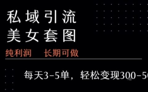 私域賣套圖每天3-5單 ? 每單利潤99-2張+