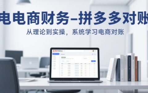 電商財務-拼多多對賬，從理論到實操，系統學習電商對賬