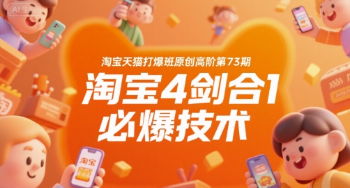 淘寶天貓打爆班原創高階第73期，淘寶4劍合1必爆技術