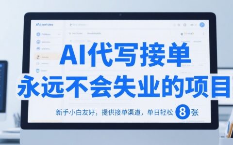 AI代寫接單，永遠不會失業的項目，新手小白友好，提供接單渠道，單日輕松 8張【揭秘】