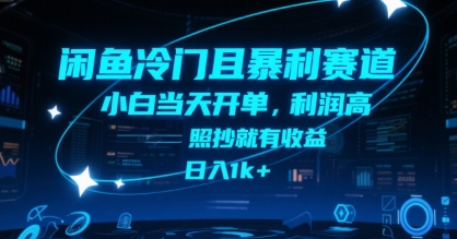 閑魚冷門且暴利賽道,小白當天開單,利潤高,照抄就有收益,日入1k+【揭秘】