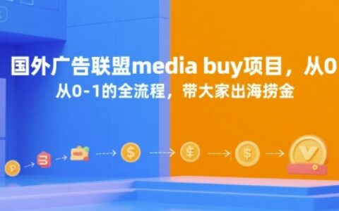 國外廣告聯盟media buy項目，從0-1的全流程，帶大家出海撈金