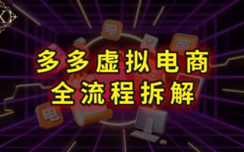 拼多多虛擬電商全流程拆解，深度學習每一個環節，看完即可上手實操
