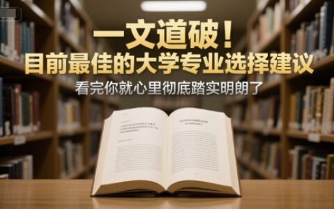 付費文章：一文道破！目前最佳的大學專業選擇建議，看完你就心里徹底踏實明朗了
