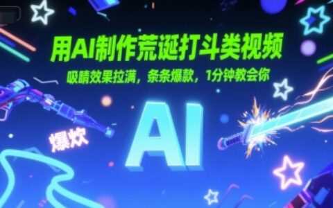 用AI制作荒誕打斗類視頻，吸睛效果拉滿，條條爆款，1分鐘教會你