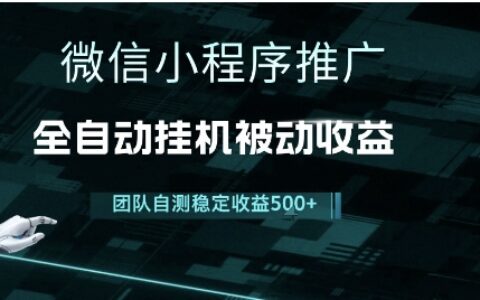 小程序推廣項目最新3.0，上手簡單，長期穩定，獨家引流方法，讓你真正實現睡后收入【揭秘】