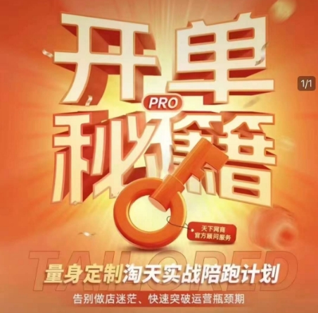 淘寶開單秘籍PRO，量身定制淘天實戰陪跑計劃，告別做店迷茫、快速突破運營瓶頸期（更新6月）