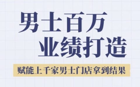 2025男士美業百萬業績打造，賦能上千家男士門店拿到結果