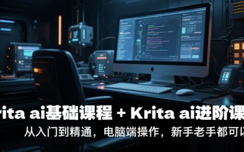 krita ai基礎課程+Krita ai進階課程，從入門到精通，電腦端操作，新手老手都可以學