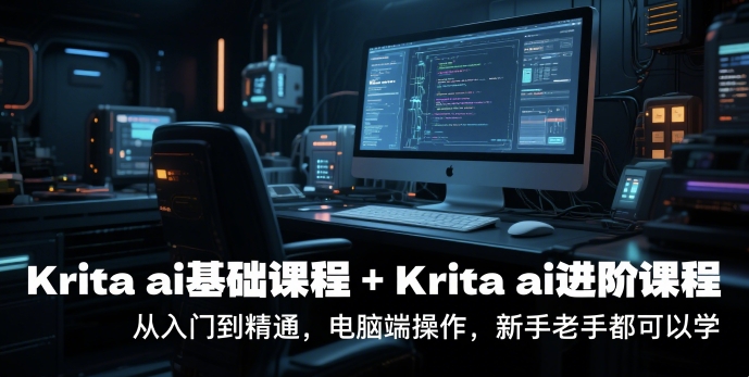 krita ai基礎課程+Krita ai進階課程，從入門到精通，電腦端操作，新手老手都可以學