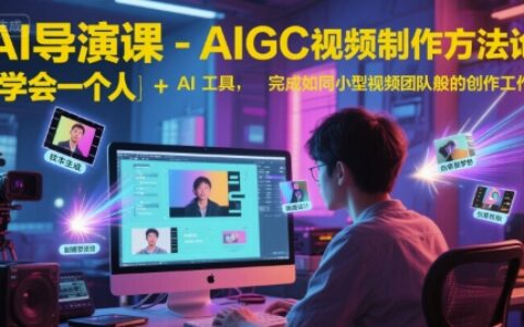 AI導(dǎo)演課-AIGC視頻制作方法論，學(xué)會(huì)一個(gè)人+AI工具，完成如同小型視頻團(tuán)隊(duì)般的創(chuàng)作工作，實(shí)現(xiàn)導(dǎo)演夢