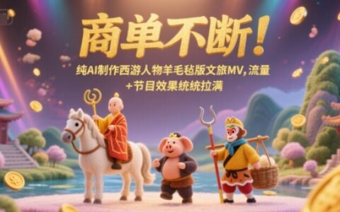 商單不斷！純AI制作西游人物羊毛氈版文旅MV，流量+節目效果統統拉滿