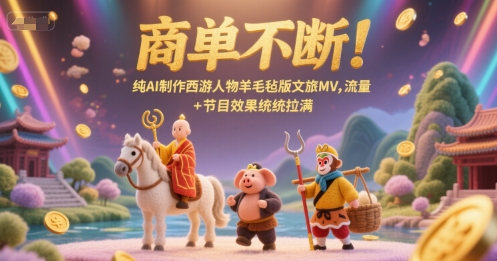 商單不斷!純AI制作西游人物羊毛氈版文旅MV,流量+節(jié)目效果統(tǒng)統(tǒng)拉滿